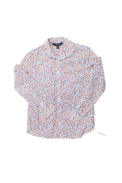Polo Ralph Lauren Childrens Girls Floral Print Shirt Multi Colored Size 12