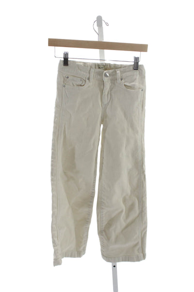 DL1961 Childrens Girls Nina Wide Leg Low Rise Jeans White Size 12