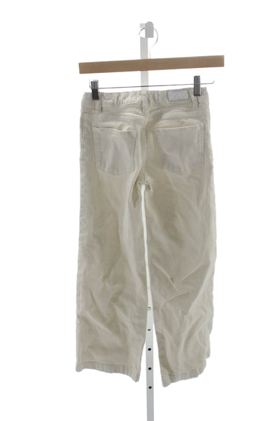 DL1961 Childrens Girls Nina Wide Leg Low Rise Jeans White Size 12