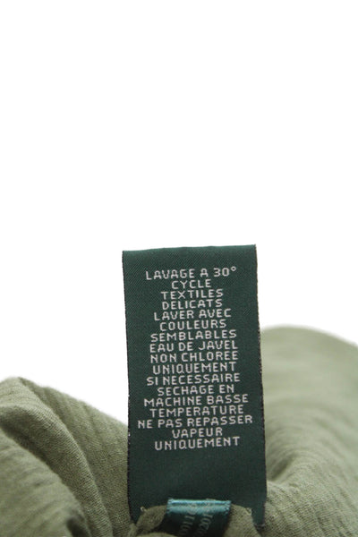 LRL Lauren Jeans Women Bohemian Green V-Neck Tunic 3/4 Sleeve Cotton Size XS