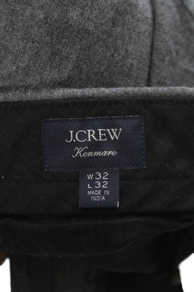J Crew Mens Dress Pants Gray Wool Button Closure Size 32