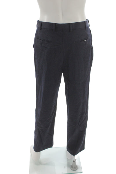 J Crew Mens Dress Pants Blue Wool Button Solid Size 32