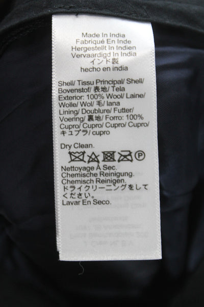 J Crew Mens Dress Pants Blue Wool Button Solid Size 32