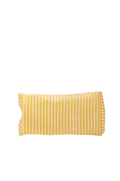 Gianni Chiarini Womens Striped Zipper Tote Shoulder Handbag Yellow White