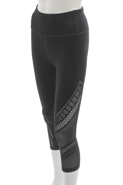 Lululemon Womens Capri Leggings Black Nylon Geometric Size 4