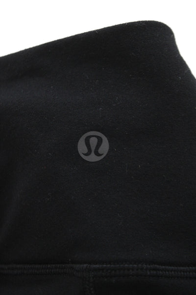 Lululemon Womens Capri Leggings Black Nylon Geometric Size 4