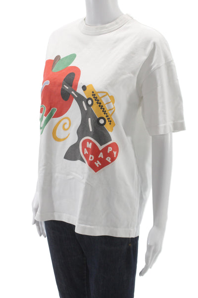 Madhappy Unisex Adults Basic White Crewneck Short Sleeve Tee NY Size S