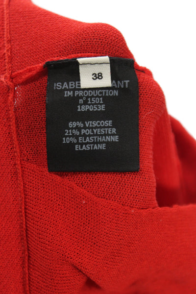 Isabel Marant Etoile Womens Red Striped Jogger Pants Drawstring Size 38