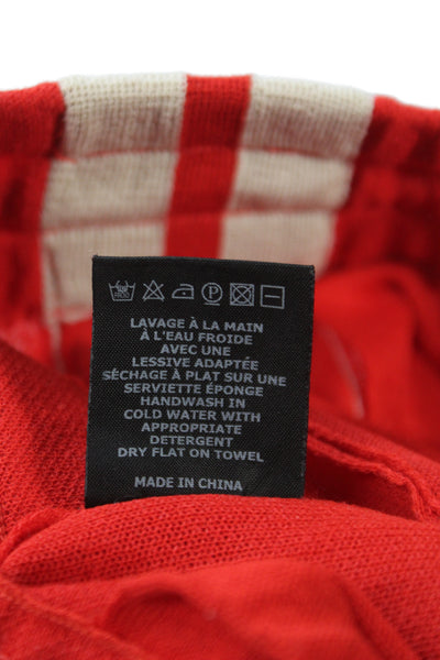 Isabel Marant Etoile Womens Red Striped Jogger Pants Drawstring Size 38