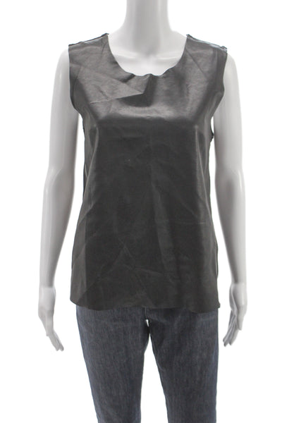 Bailey 44 Women Black Basic Sleeveless Scoop Neck Tank Polyurethane Size S