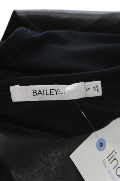 Bailey 44 Women Black Basic Sleeveless Scoop Neck Tank Polyurethane Size S