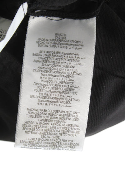 BCBGMAXAZRIA Women Tunic Blouse Black V-Neck Acetate Size XS