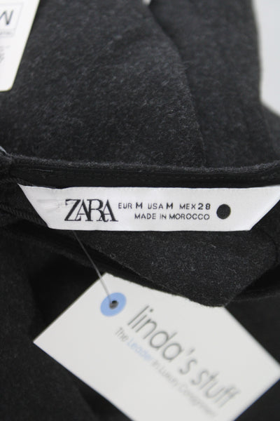 Zara Women Basic Gray High Neck Sleeveless Blouse Size M