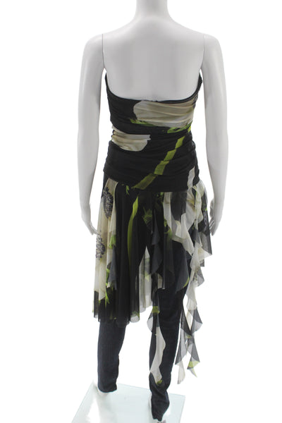 Zara Women Fit & Flare Off Shoulder Sleeveless Floral Top Elastane Size S