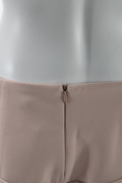 Zara Woman Womens Flare Skirt Pink Zip Polyester Size L