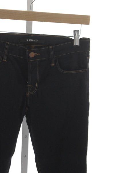J Brand Womens Skinny Jeans Blue Cotton Mid Rise Button Size 26