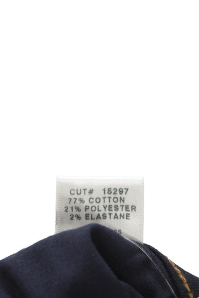 J Brand Womens Skinny Jeans Blue Cotton Mid Rise Button Size 26