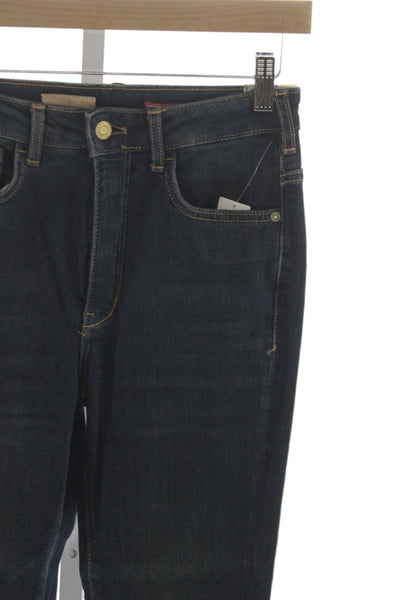Pilcro Anthropologie Women Blue Bootcut Jeans Mid Rise Button Size 26
