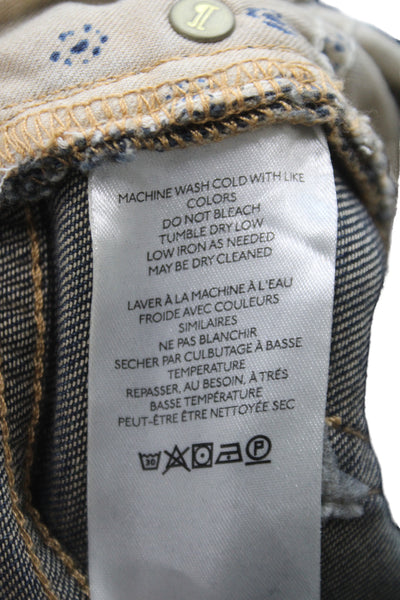 Pilcro Anthropologie Women Blue Bootcut Jeans Mid Rise Button Size 26