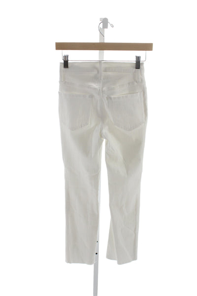 J Crew Womens White Bootcut Jeans Mid Rise Cotton Blend Size 23