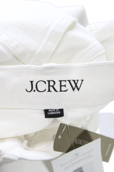 J Crew Womens White Bootcut Jeans Mid Rise Cotton Blend Size 23