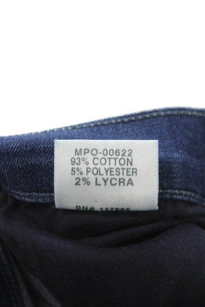 J Brand Women Skinny Jeans Blue Mid-Rise Studded Cotton Size 26