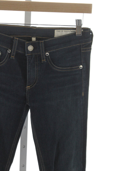 Rag & Bone Jean Womens Skinny Blue Jeans Mid Rise Size 26
