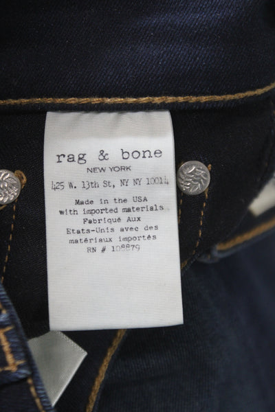 Rag & Bone Jean Womens Skinny Blue Jeans Mid Rise Size 26