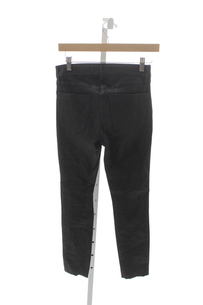 Joes Womens Skinny Black Jeans Cotton Mid Rise Button Inseam 26 Size 25