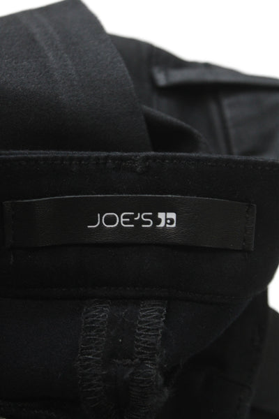 Joes Womens Skinny Black Jeans Cotton Mid Rise Button Inseam 26 Size 25