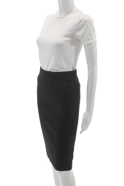 Wilfred Womens Black Straight Pencil Skirt Rayon Blend Knee Length Size S