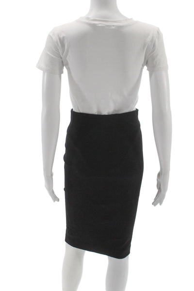 Wilfred Womens Black Straight Pencil Skirt Rayon Blend Knee Length Size S