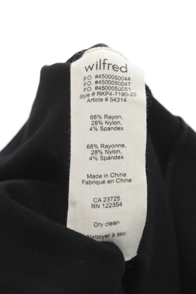 Wilfred Womens Black Straight Pencil Skirt Rayon Blend Knee Length Size S