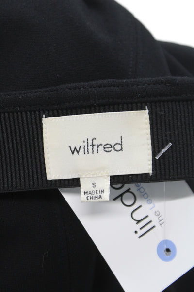 Wilfred Womens Black Straight Pencil Skirt Rayon Blend Knee Length Size S