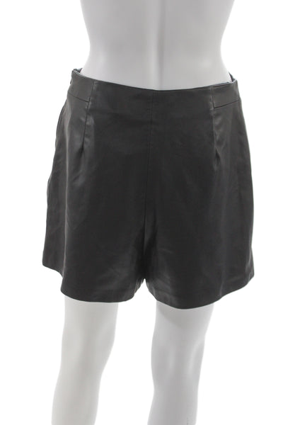 Zara Women Wrap Skirt Black Polyester Solid Military Size M