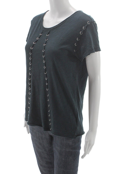 Joes Womens Basic T-Shirt Black 100% Cotton Round Neck Short Sleeve Size XS