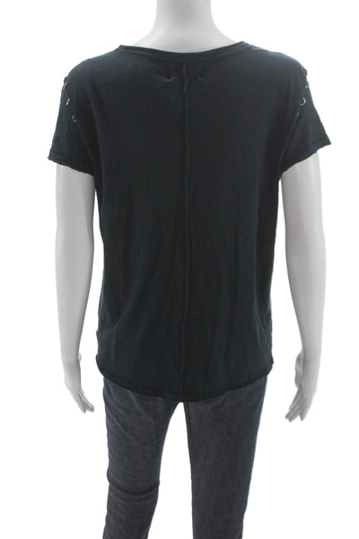 Joes Womens Basic T-Shirt Black 100% Cotton Round Neck Short Sleeve Size XS