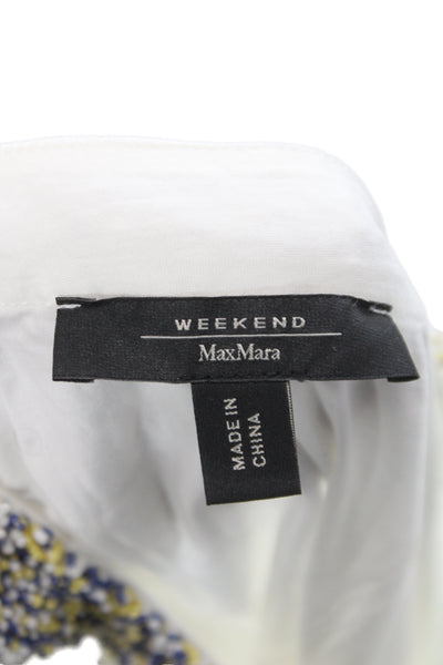 Weekend Max Mara Womens White Cotton Basic Short Sleeve Tee Size L