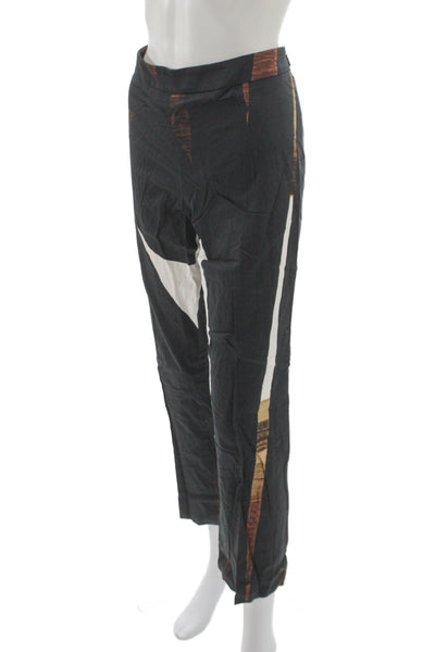 Weekend Max Mara Womens Cropped Multicolor Geometric Pants Size 14