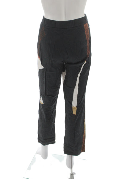 Weekend Max Mara Womens Cropped Multicolor Geometric Pants Size 14