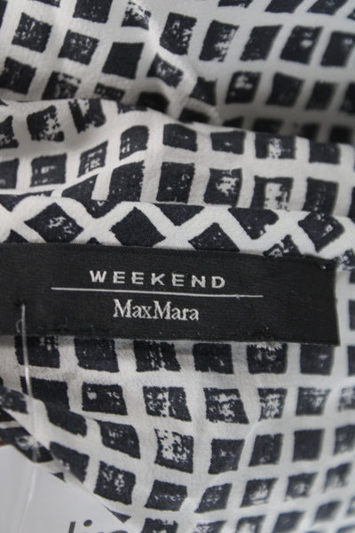 Weekend Max Mara Womens Jumpsuit Black Checked Sleeveless Size L