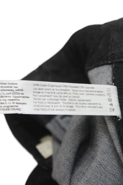 Eileen Fisher Women Blue Straight Jeans Mid Rise Cotton Blend Size 14