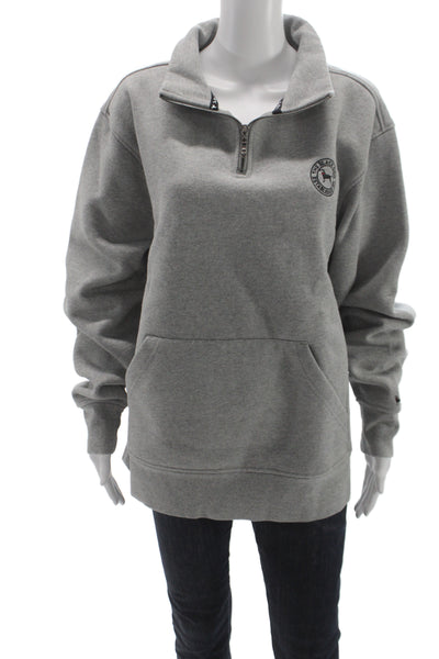 The Black Dog Unisex Adults Pullover Sweatshirt Gray Long Sleeve Size M