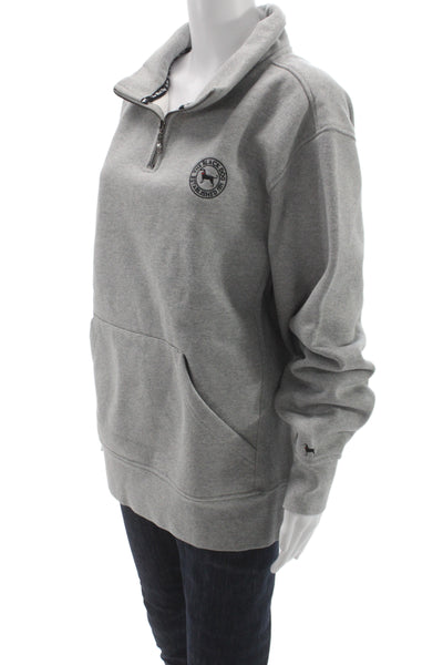 The Black Dog Unisex Adults Pullover Sweatshirt Gray Long Sleeve Size M