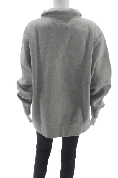 The Black Dog Unisex Adults Pullover Sweatshirt Gray Long Sleeve Size M