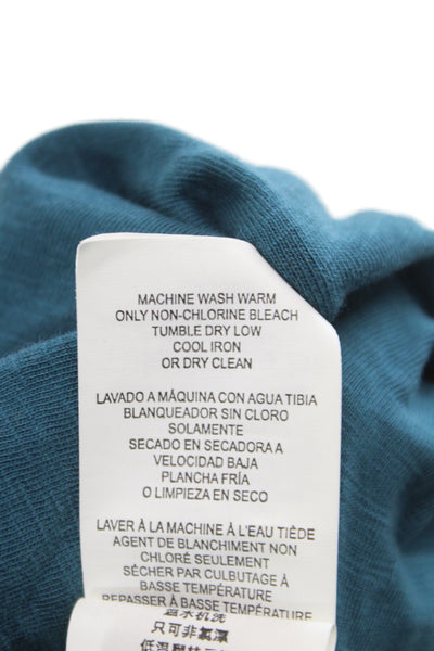 Michael Kors Mens Green Cotton Henley Long Sleeve Basic T Shirt Size L