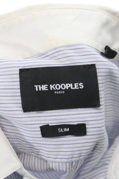 The Kooples Women Striped Cotton Collared Button-Up Long Sleeve Top Size XS