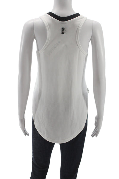 PE Nation Womens Basic White Tank Polyester Sleeveless Sports Size XS