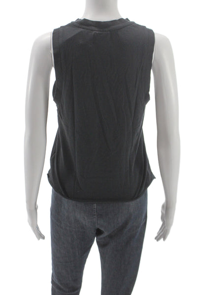 PE Nation Women Basic Gray Cotton Crewneck Tank Sports Size XS