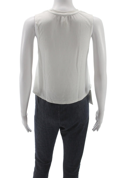 Spiritual Gangster Women Cropped Tank White Sleeveless Crew Neck Size XS